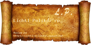 Lichtl Polikárp névjegykártya
